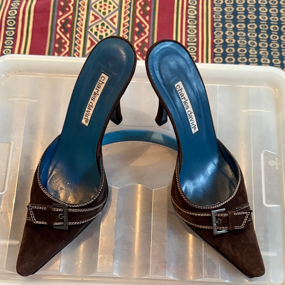 Charles David Brown Stiletto Heels Classic Design